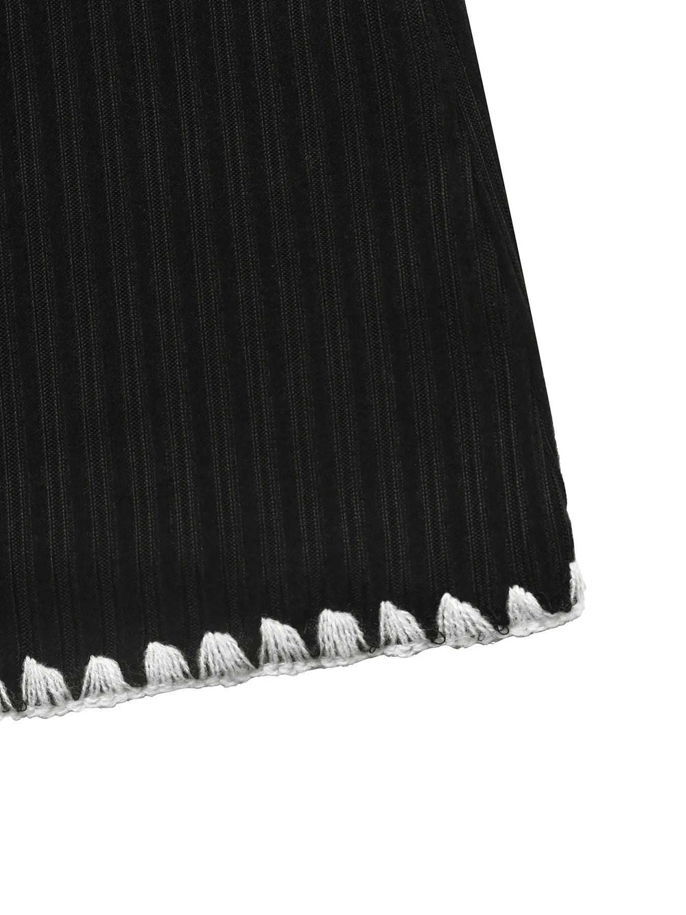 Contrast Trim Texture Long Sleeve Sweater Dress - Trendsi - Flyclothing LLC