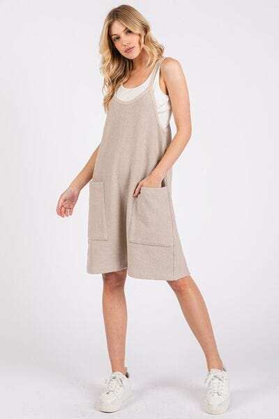 Mittoshop Scoop Neck Spaghetti Strap Overalls with Pockets - Trendsi - Flyclothing LLC