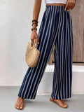 Striped Wide Leg Pants - Trendsi - Flyclothing LLC