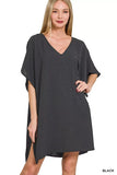 Zenana Woven Airflow Tie Side Cover Up - Trendsi - Flyclothing LLC