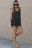 Scoop Neck Tie Shoulder Romper - Trendsi - Flyclothing LLC
