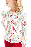Holly Jolly Christmas L/S Ruffle Tee - Mila & Rose ® - Flyclothing LLC