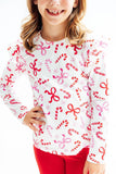 Candy Cane Lane L/S Ruffle Tee