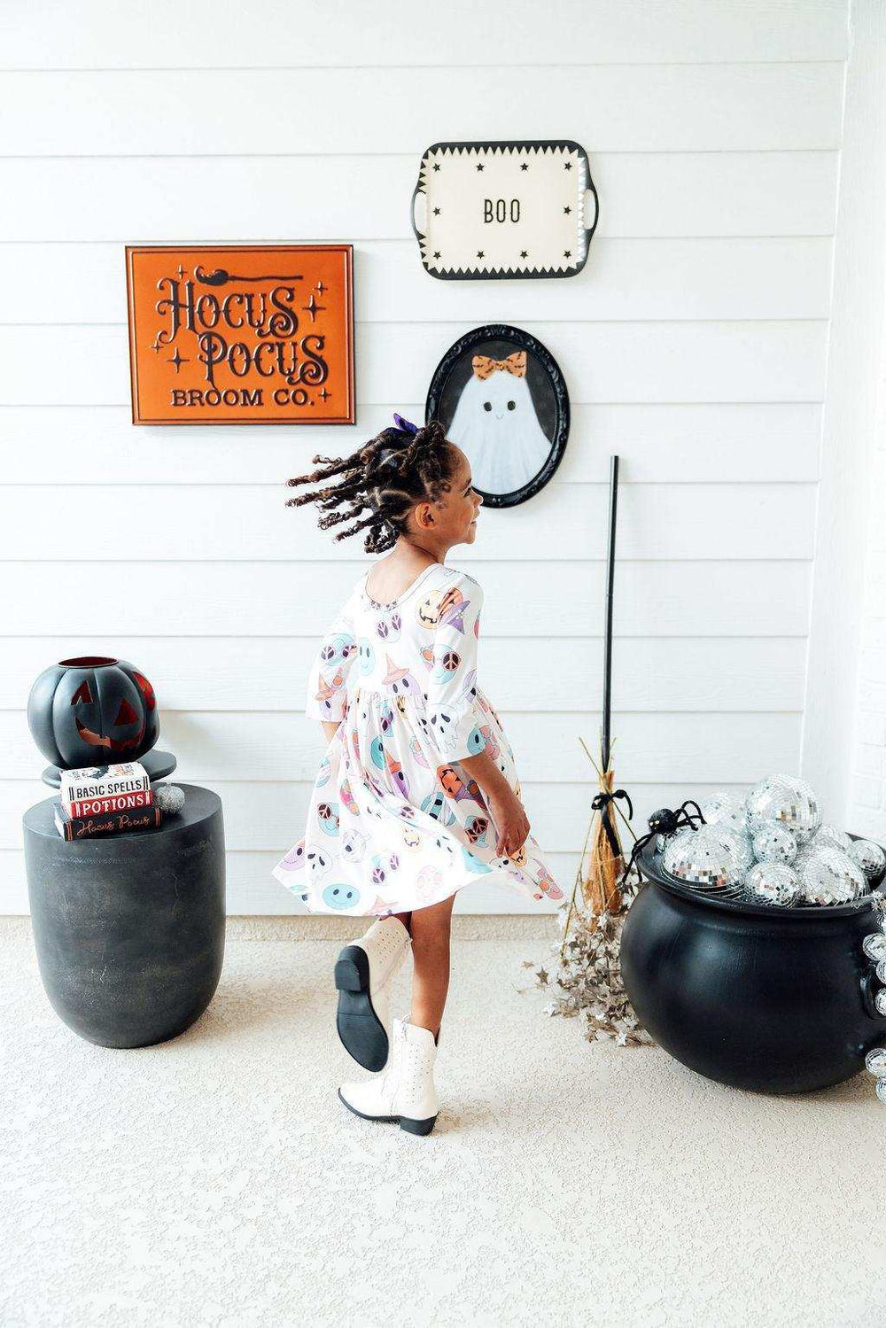 SALE Monster Mash 3/4 Sleeve Pocket Twirl Dress - Mila & Rose ® - Flyclothing LLC