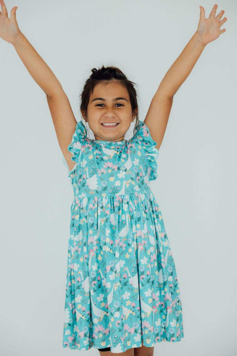 Silly Goose Flutter Sleeve Twirl Dress - Mila & Rose ® - Flyclothing LLC