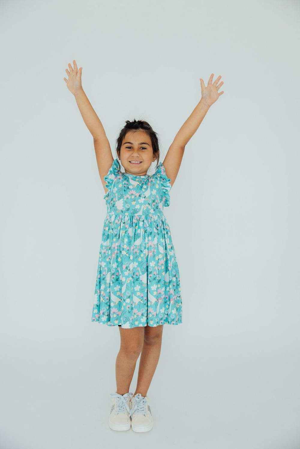 Silly Goose Flutter Sleeve Twirl Dress - Mila & Rose ® - Flyclothing LLC
