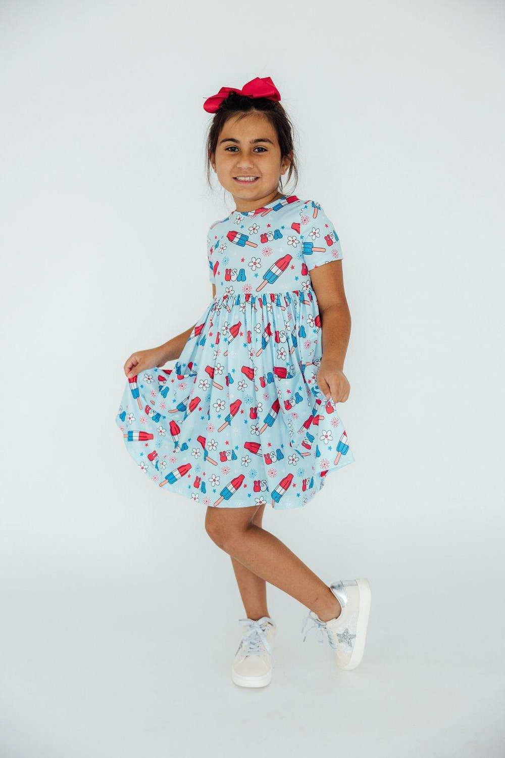 Proudly Patriotic S/S Pocket Twirl Dress - Mila & Rose ® - Flyclothing LLC