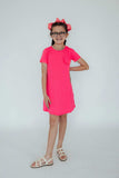 Neon Pink T-Shirt Dress - Mila & Rose ® - Flyclothing LLC