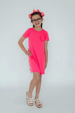 Neon Pink T-Shirt Dress - Mila & Rose ® - Flyclothing LLC