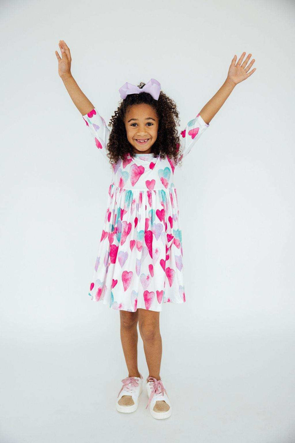 Light Hearted 3/4 Sleeve Pocket Twirl Dress - Mila & Rose ® - Flyclothing LLC