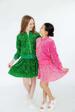 Kelly Green Velvet Sequin Jacket - Mila & Rose ® - Flyclothing LLC