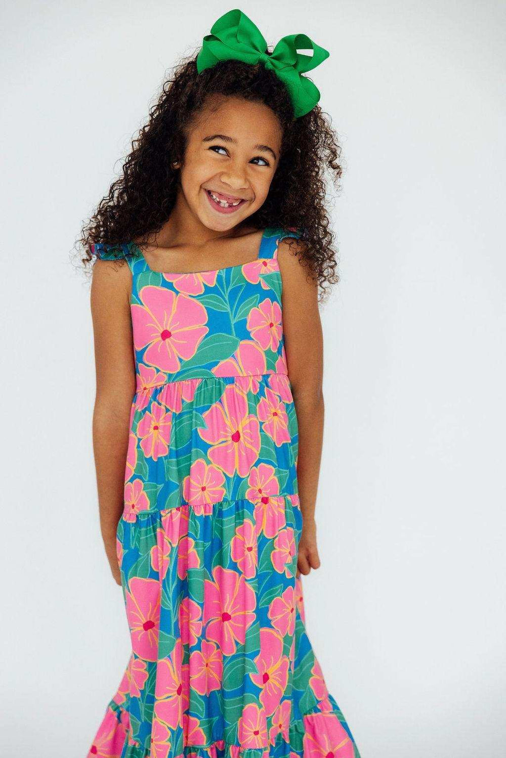 Luau Floral Ruffle Maxi Dress - Mila & Rose ® - Flyclothing LLC