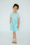 Aqua S/S Pocket Twirl Dress - Mila & Rose ® - Flyclothing LLC
