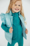 Turquoise Dot Puffer Vest - Mila & Rose ® - Flyclothing LLC