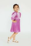 Carnation Pink Velvet Ruffle Twirl Dress - Mila & Rose ® - Flyclothing LLC