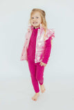 Pink Iridescent Puffer Vest - Mila & Rose ® - Flyclothing LLC