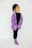 Lilac/Coconut Bow Cozy Cardigan - Mila & Rose ® - Flyclothing LLC