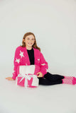 Bright Pink Checker Bow Cozy Blanket - Mila & Rose ® - Flyclothing LLC