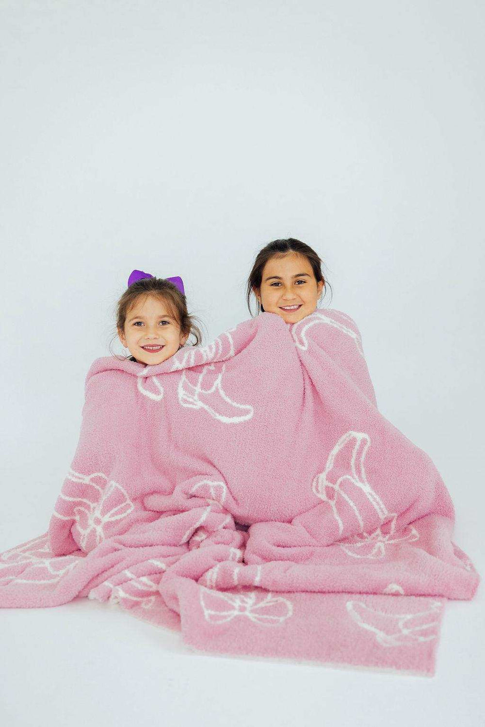 Light Pink Cowgirl Cozy Blanket - Mila & Rose ® - Flyclothing LLC