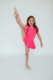 Neon Pink S/S Twirl Leotard - Mila & Rose ® - Flyclothing LLC