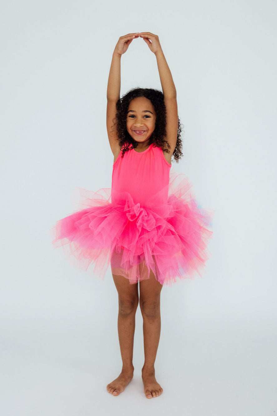 Neon Pink Tank Tutu Leotard - Mila & Rose ® - Flyclothing LLC