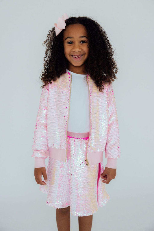 Diva Pink Flip Sequin Twirl Skort - Mila & Rose ® - Flyclothing LLC
