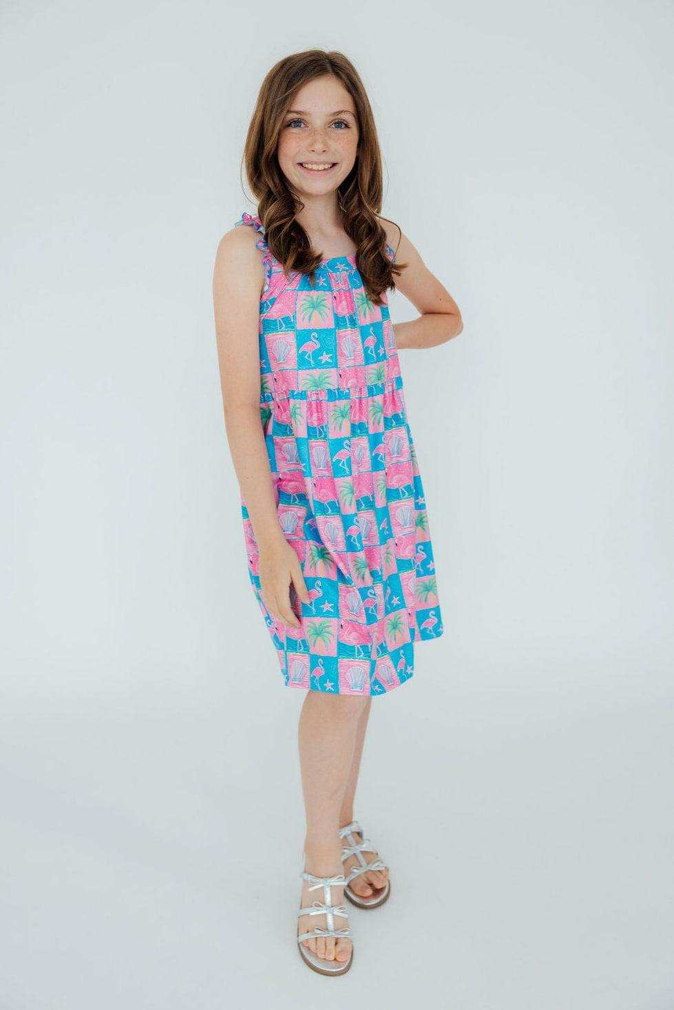 Flock Star Ruffle Cross Back Dress - Mila & Rose ® - Flyclothing LLC