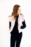 Light Pink Checker Puffer Vest - Mila & Rose ® - Flyclothing LLC