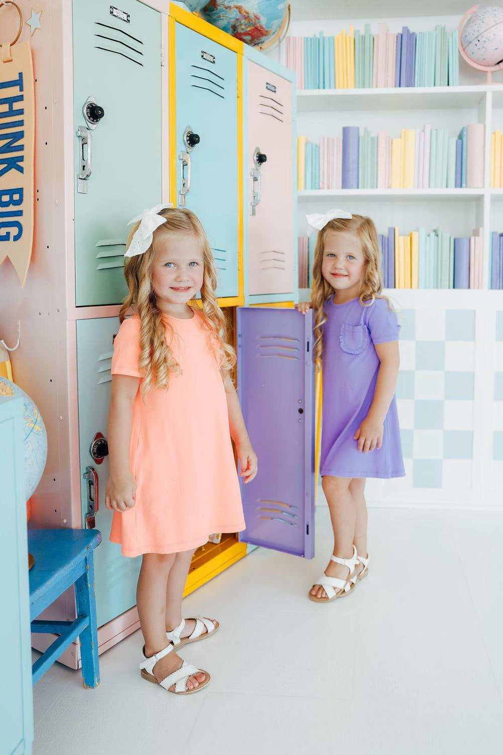 Neon Coral T-Shirt Dress - Mila & Rose ® - Flyclothing LLC