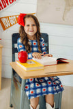 Plaid Apples L/S Pocket Twirl Dress - Mila & Rose ® - Flyclothing LLC