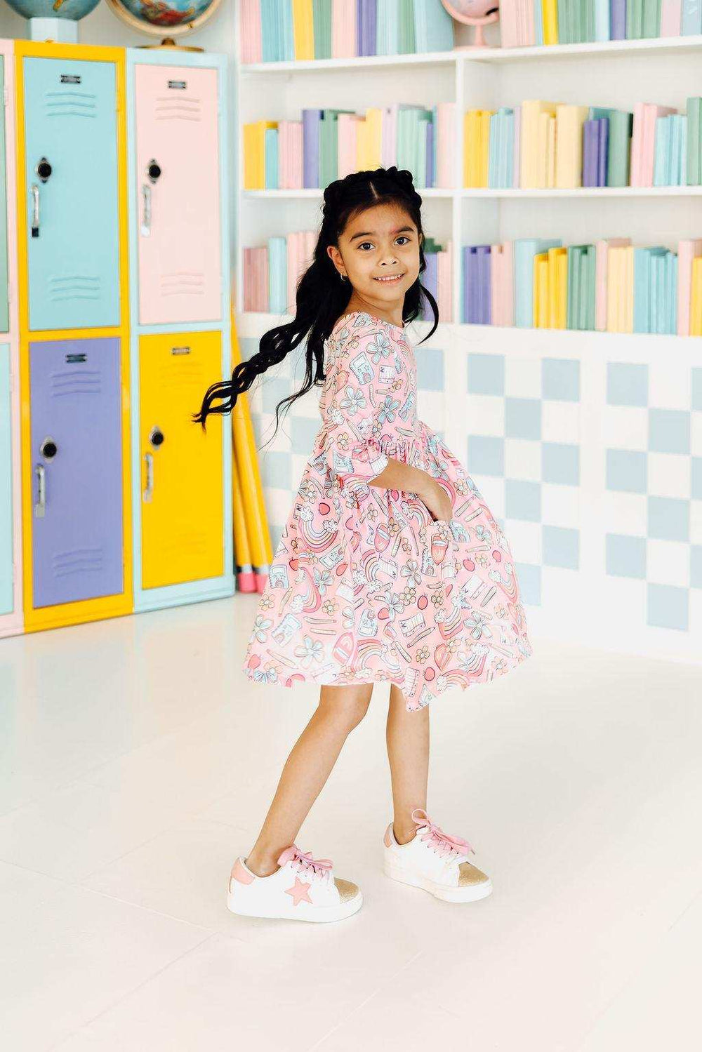 Dream Big Little One 3/4 Pocket Twirl Dress - Mila & Rose ® - Flyclothing LLC