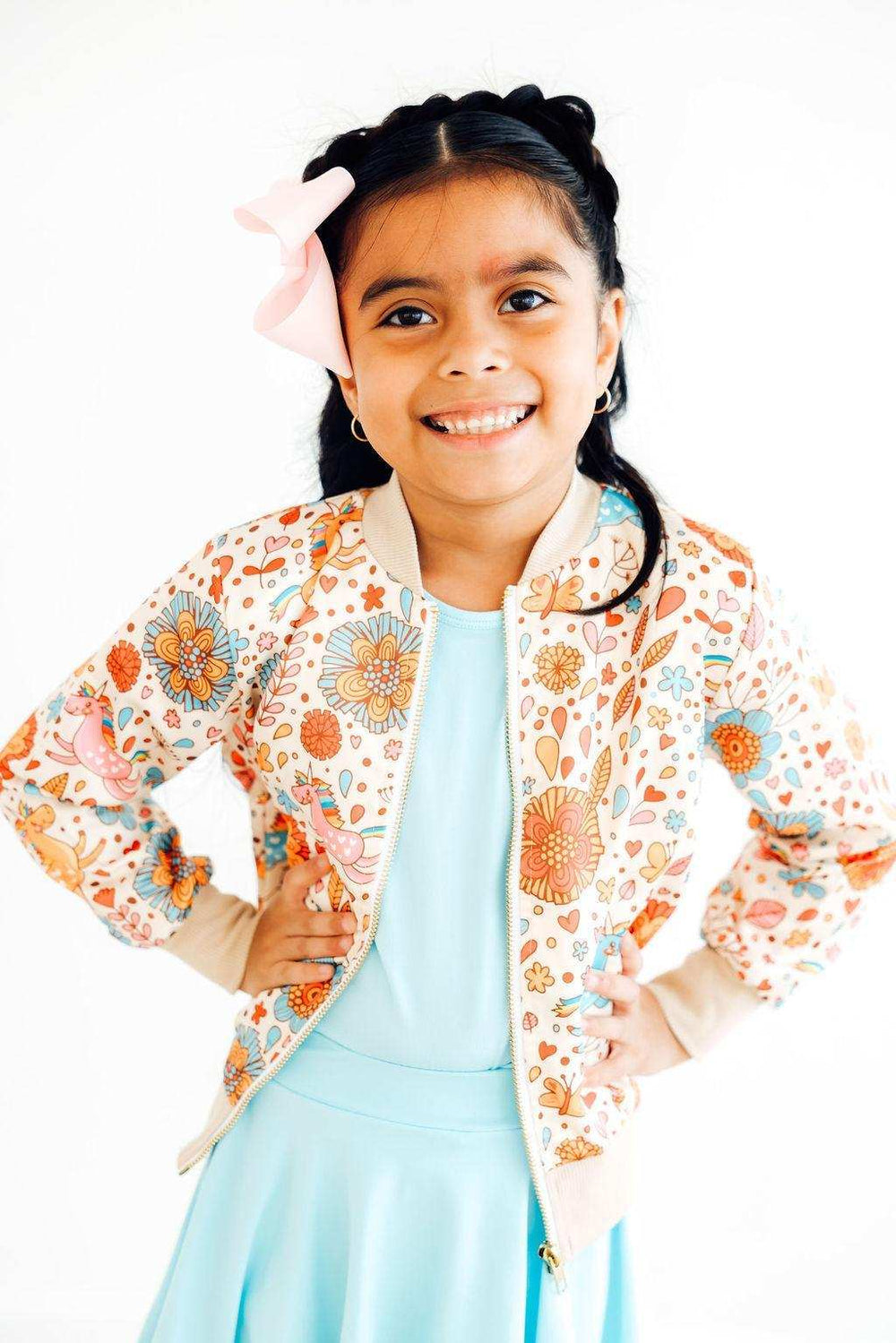 Retro Unicorns Satin Jacket - Mila & Rose ® - Flyclothing LLC