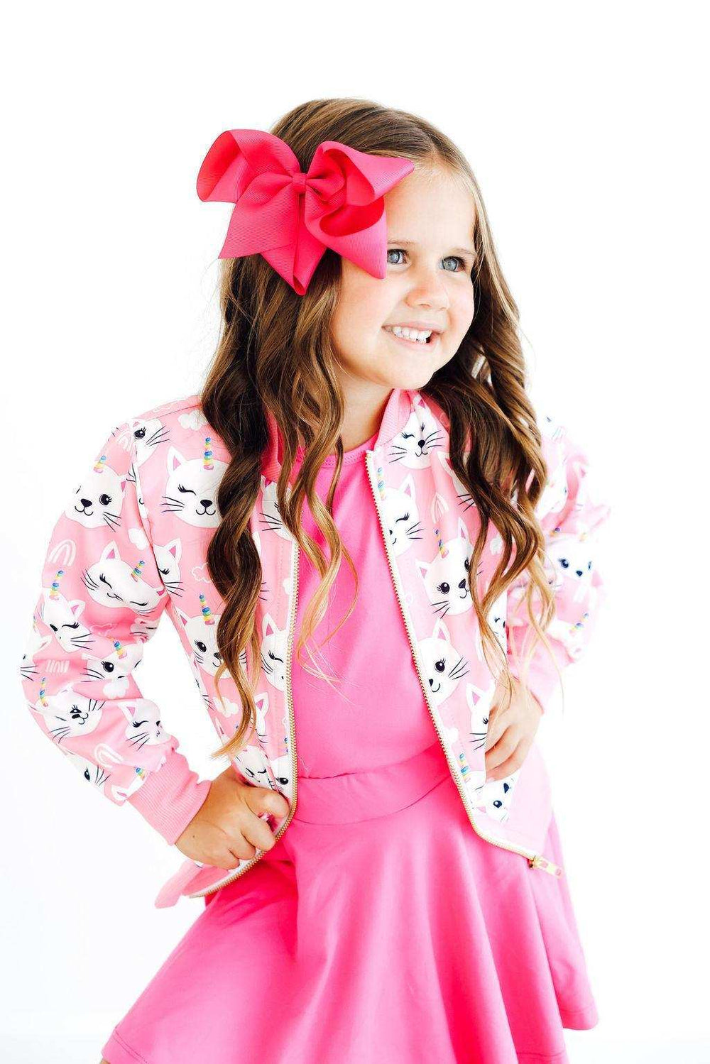 Unicorn Kitties Satin Jacket - Mila & Rose ® - Flyclothing LLC