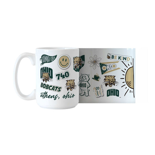 Ohio Bobcats 15oz Native Sublimated Mug - Logo Brands - Flyclothing LLC