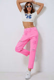 Star Raw Hem Distressed Jeans - Trendsi - Flyclothing LLC