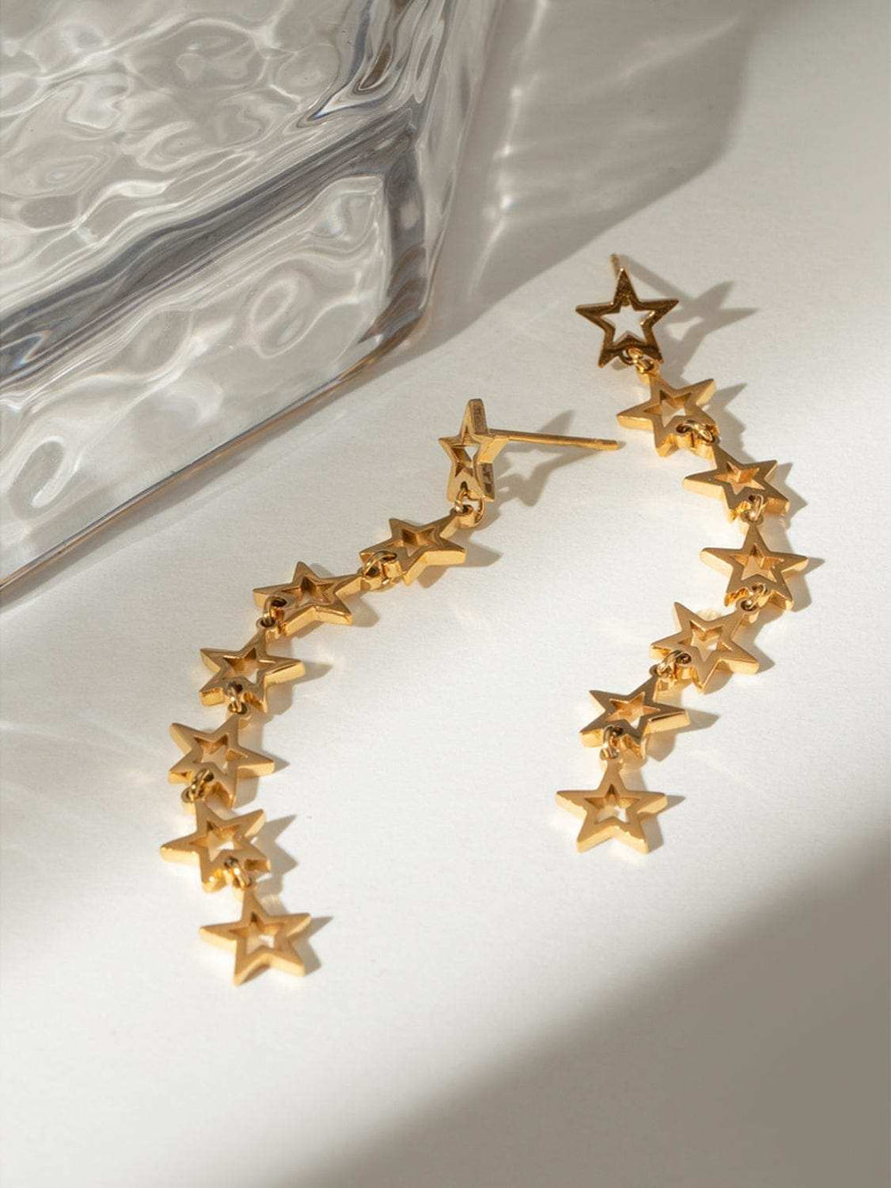 Stainless Steel Cutout Star Earrings - Trendsi - Flyclothing LLC