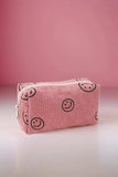 Zenana Smiley Face Corduroy Cosmetic Pouch - Trendsi - Flyclothing LLC