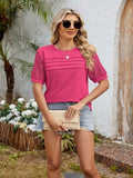 Round Neck Short Sleeve T-Shirt - Trendsi - Flyclothing LLC