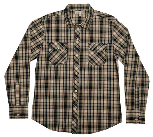 Pila Design Brown & Blue Plaid Shirt - Pila Design - Flyclothing LLC