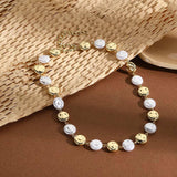 Alloy Pearl Chain Necklace - Trendsi - Flyclothing LLC