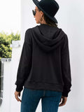 Full Size Snap-Down Hoodie with Kangaroo Pocket Plus Size - Trendsi - Flyclothing LLC