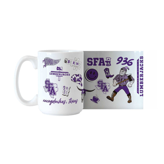 Stephen F Austin 15oz Native Sublimated Mug - Logo Brands - Flyclothing LLC