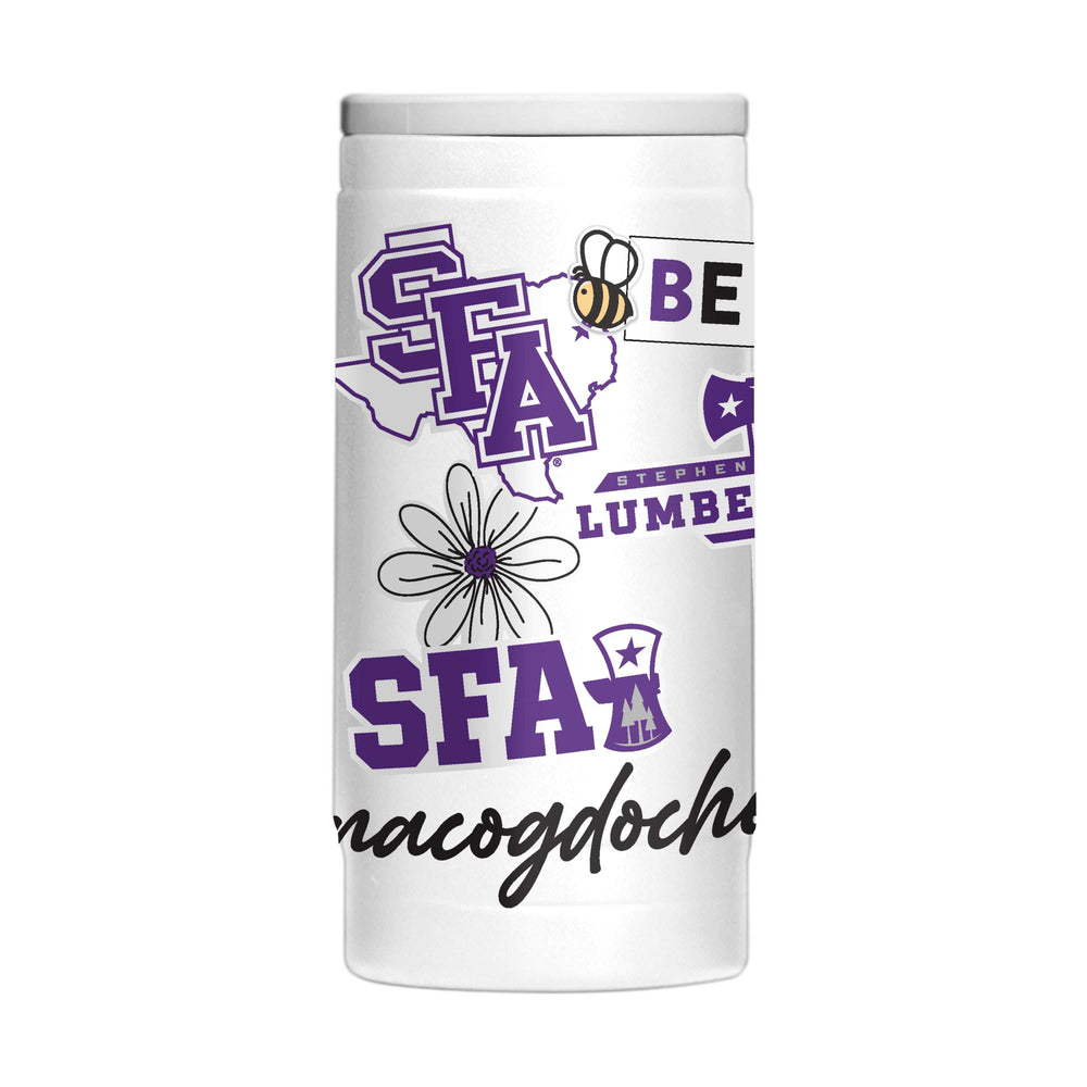 Stephen F Austin 12oz Native Powdercoat SlimCan Coolie - Logo Brands - Flyclothing LLC