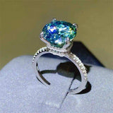 5 Carat Moissanite Zircon 925 Sterling Silver Ring - Trendsi - Flyclothing LLC