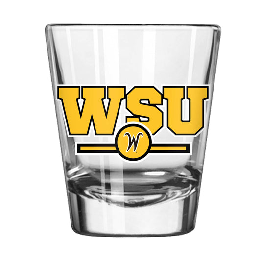 Wichita State 2oz Letterman Shot Glass - Logo Brands - Flyclothing LLC