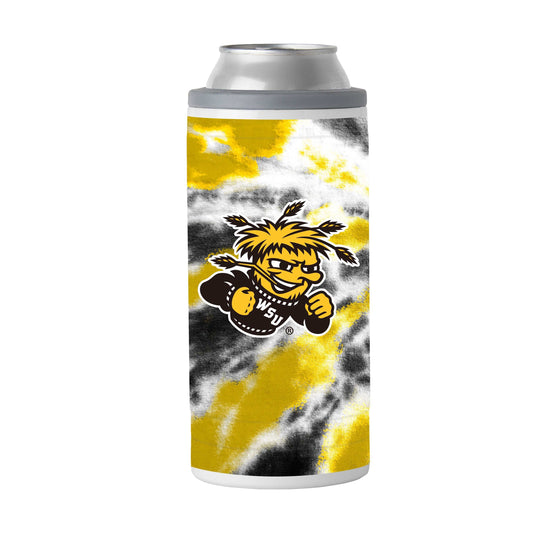 Wichita State 12oz Tie Dye Slim Can Coolie - Logo Brands - Flyclothing LLC