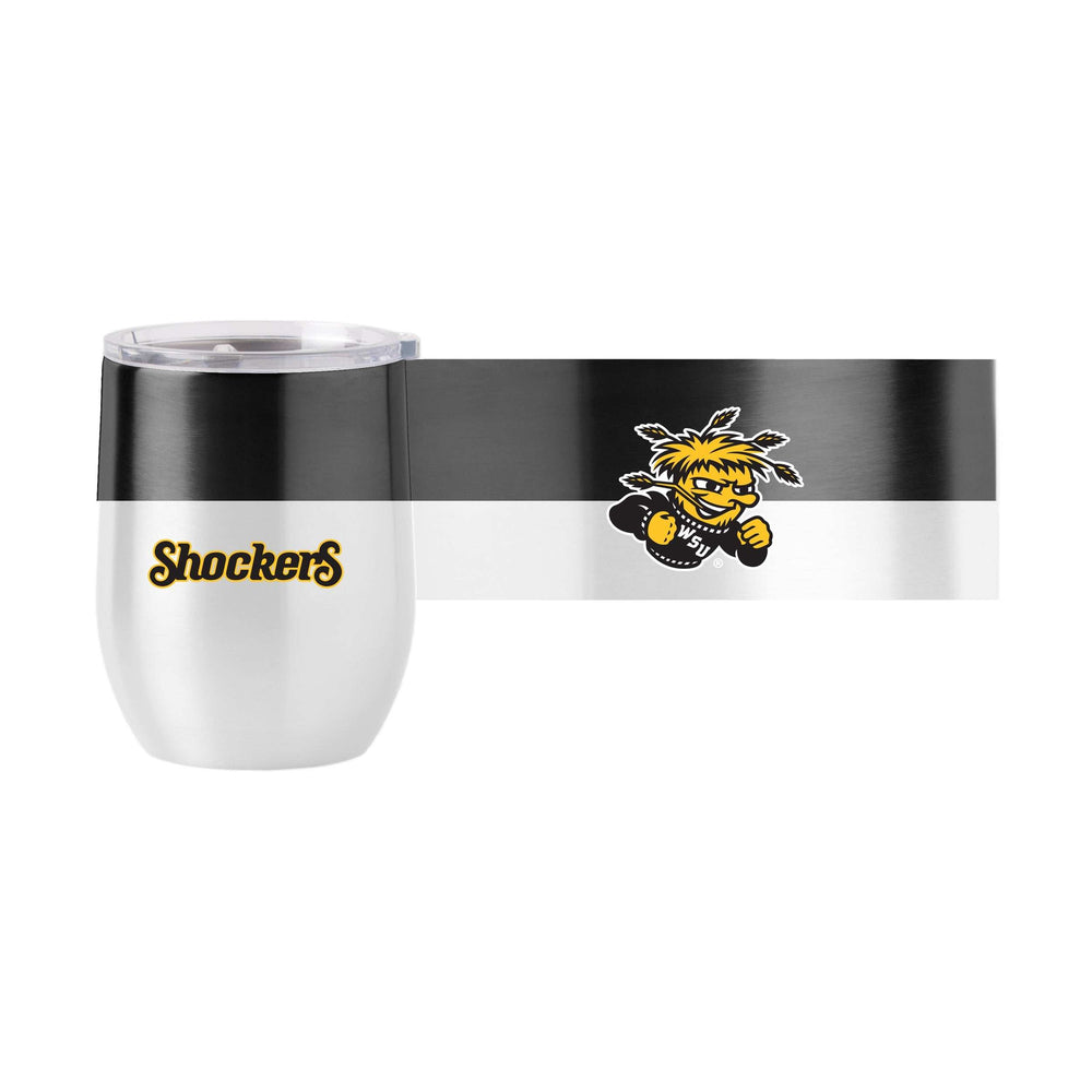 Wichita State 16oz Colorblock Stainless Curved Beverage - Logo Brands - Flyclothing LLC