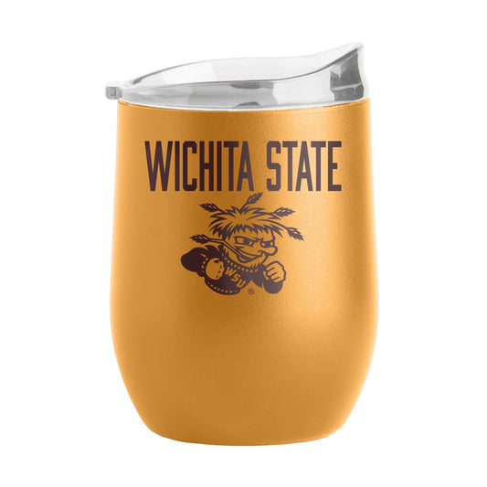 Wichita State 16oz Huddle Powder Coat Curved Bev - Logo Brands - Flyclothing LLC