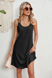 Eyelet Scoop Neck Double Strap Dress - Trendsi - Flyclothing LLC