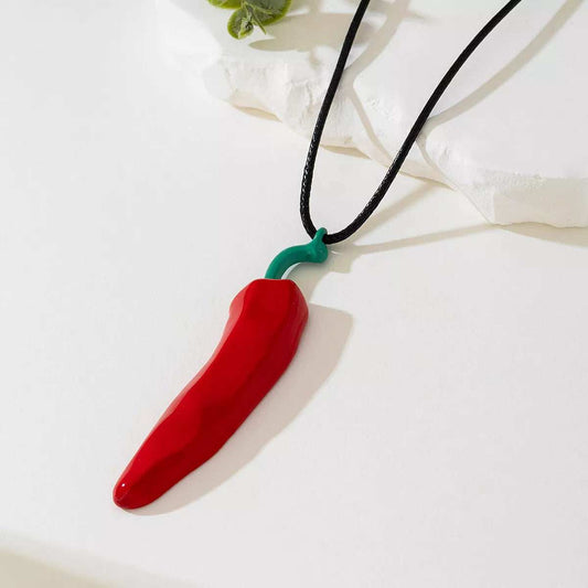 Chili Pepper Pendant Necklace - Trendsi - Flyclothing LLC